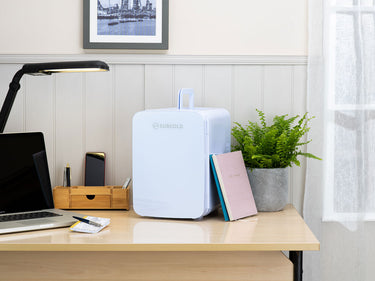 Subcold Ultra white 10L table top mini fridge lifestyle